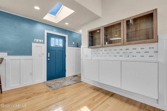 a view of a city and ocean view