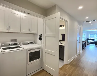 a bathroom with a sink and a shower