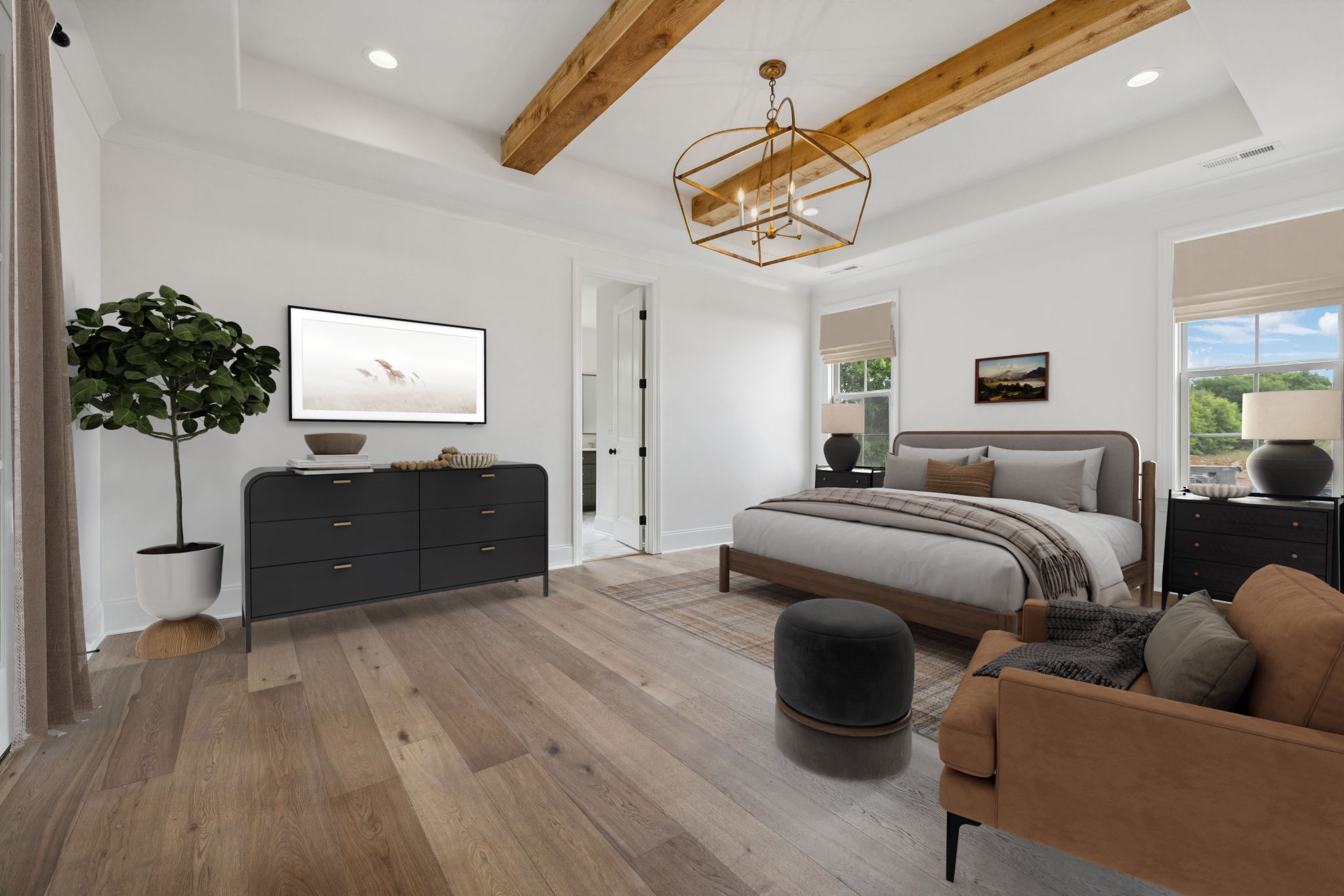 217 Bellsford Road Gallatin, TN 37066 - Photo 10 of 73 a spacious bedroom with a bed and a chandelier