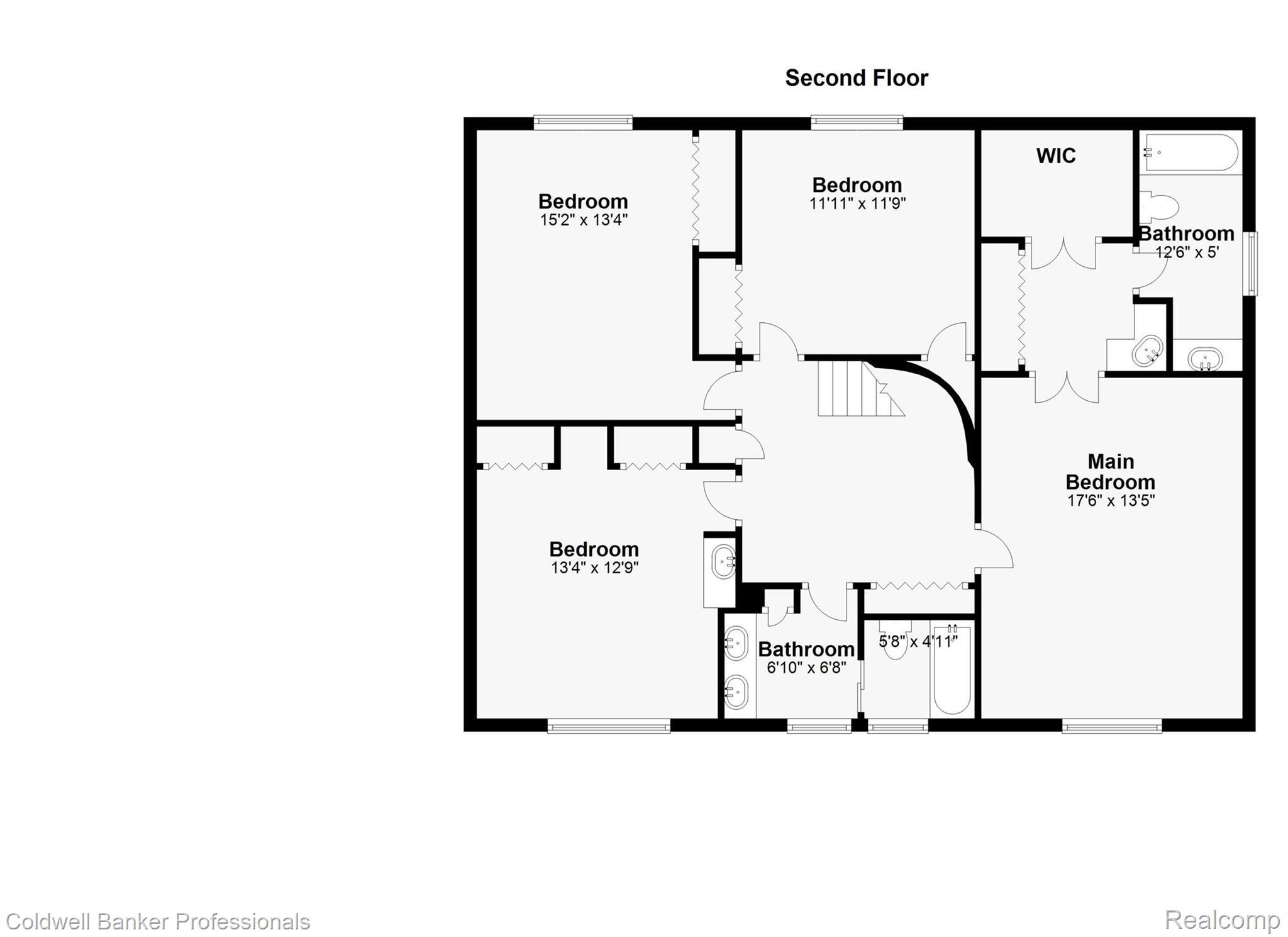 5138 Lake Bluff Road West Bloomfield, MI 48323 - Photo 54 of 54 Upstairs floor plan