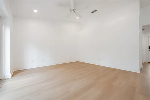 an empty room with an entryway