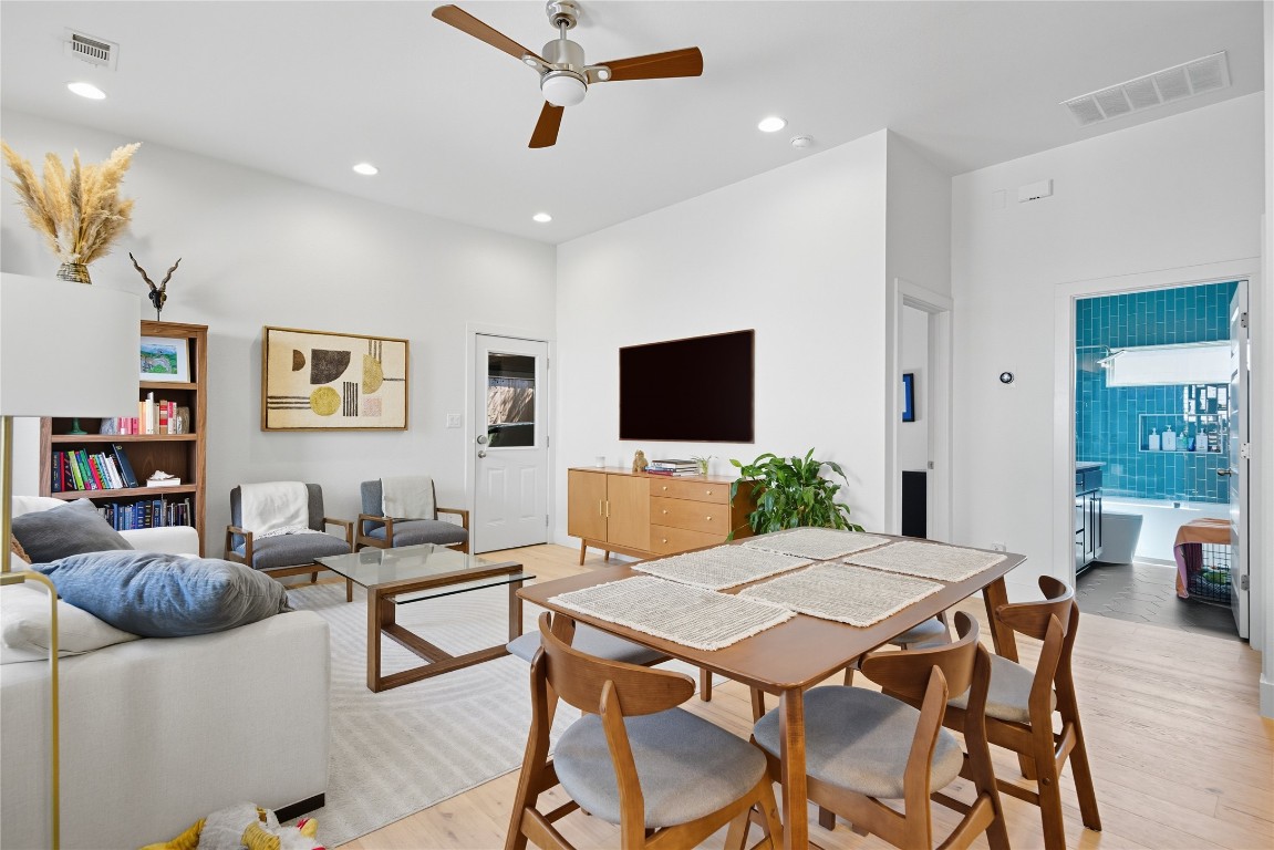 2007 South L Davis Avenue, Unit B Austin, TX 78702 - Photo 13 of 24 a living room with furniture and a flat screen tv