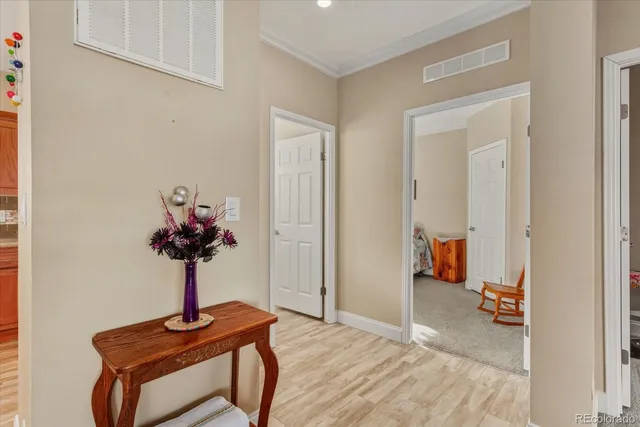 a bedroom with a bed and a cabinets