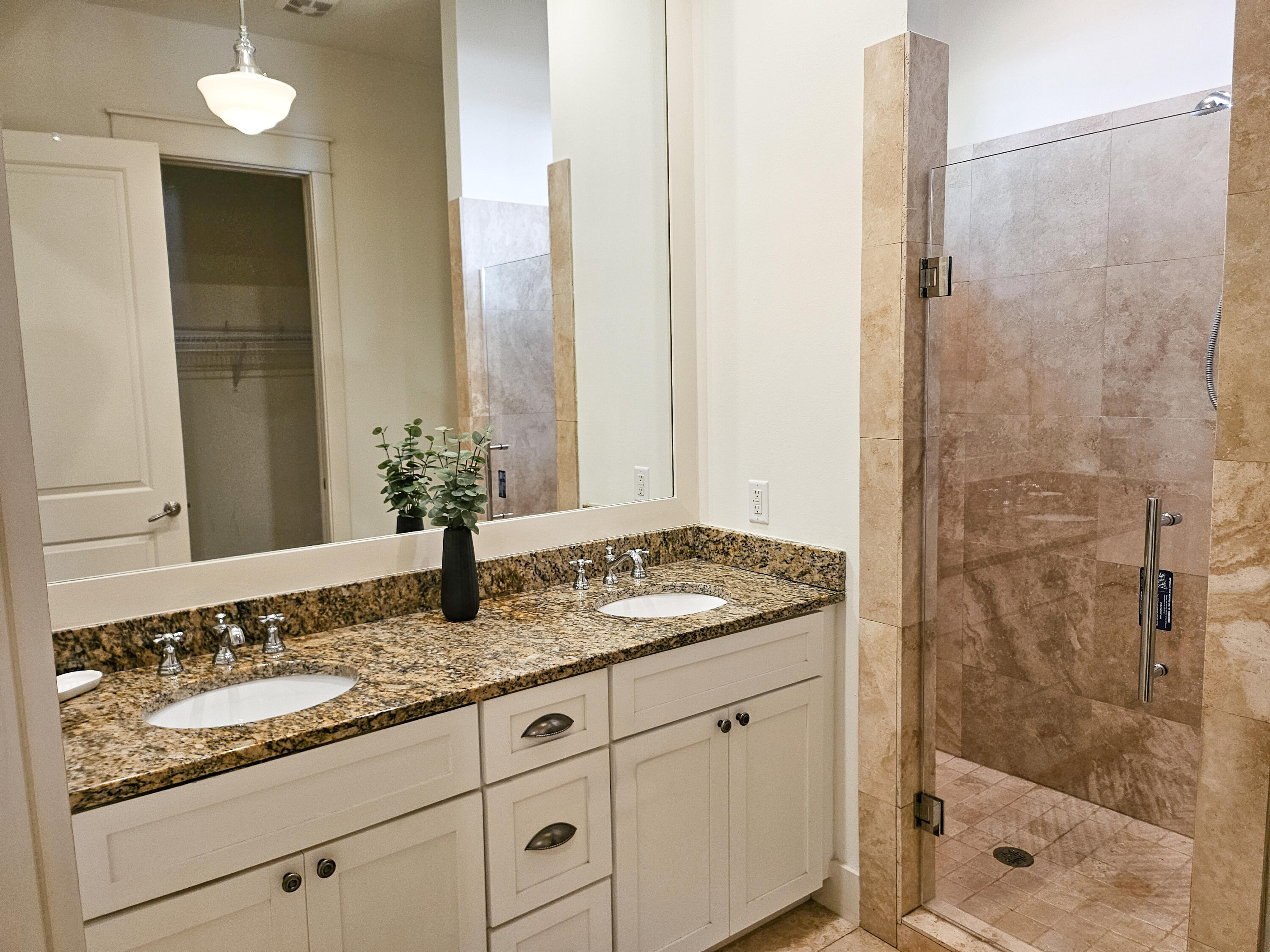 10 Gulfview Way Santa Rosa Beach, FL 32459 - Photo 9 of 40 a bathroom with a granite countertop sink and a mirror