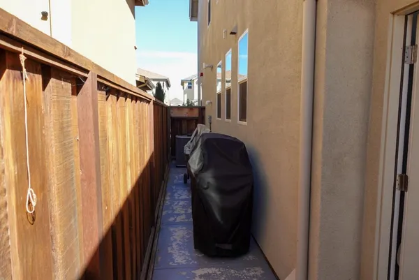 a close view of walk in closet