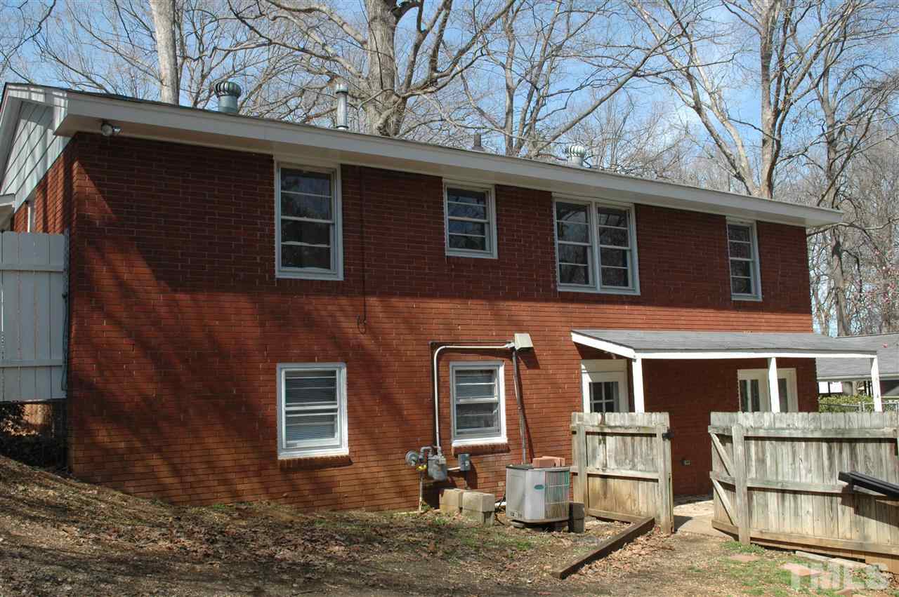 3208 Barker Place Raleigh, NC 27604 - Photo 2 of 10 Full basement-partially finished and partially heated and cooled: 1 bedroom, 2 baths, kitchen; unfinished storage; washer and dryer hook ups downstairs and upstairs. Large patio. Separate outside entrance and interior entrance. Fenced yard.