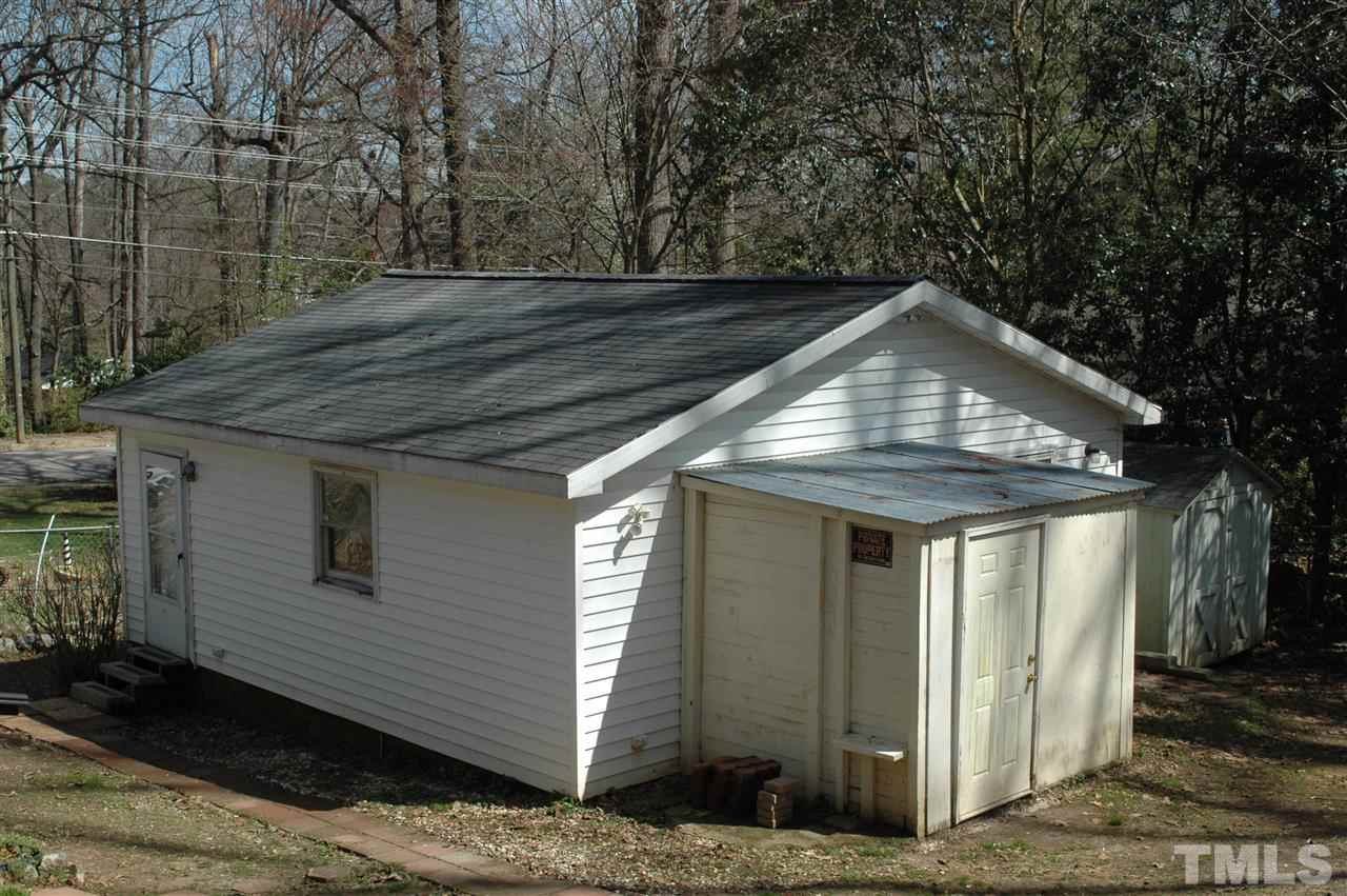 3208 Barker Place Raleigh, NC 27604 - Photo 3 of 10 24' x 24' detached wired workshop/garage with full bathroom and washer and dryer hookup.