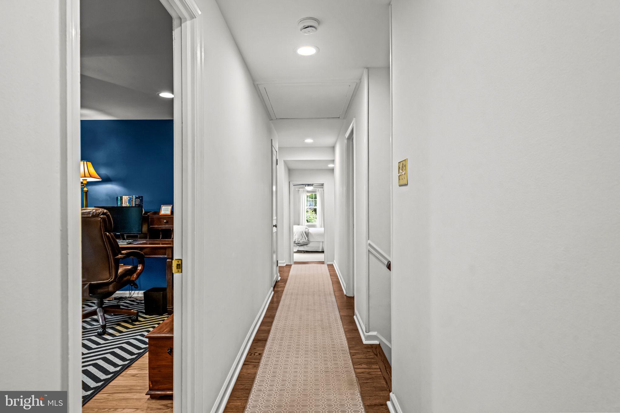 363 Colket Lane Wayne, PA 19087 - Photo 32 of 52 a view of a hallway with wooden floor and closet