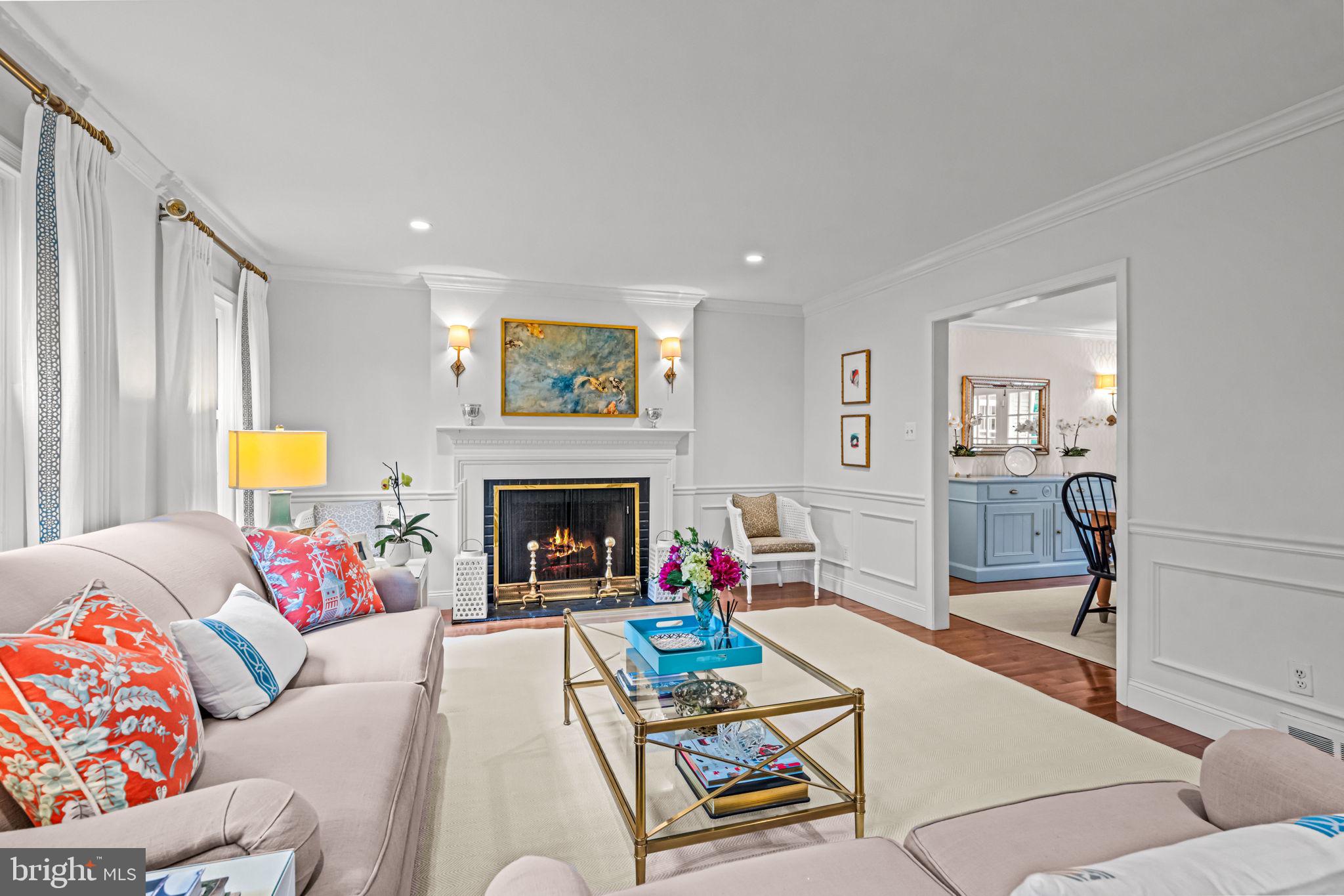 363 Colket Lane Wayne, PA 19087 - Photo 6 of 52 a living room with furniture and a fireplace