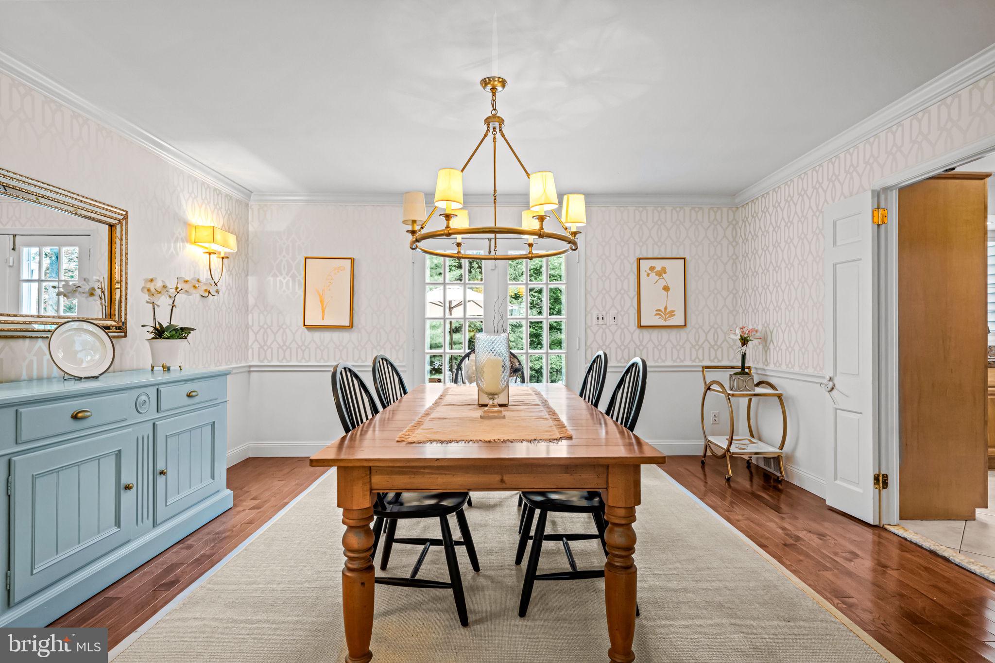 363 Colket Lane Wayne, PA 19087 - Photo 10 of 52 a view of a dining room with furniture window and wooden floor