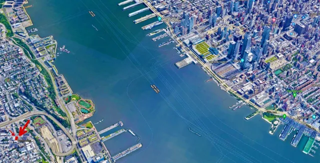 an aerial view of a city