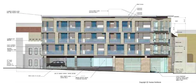 a black and white photo of a building