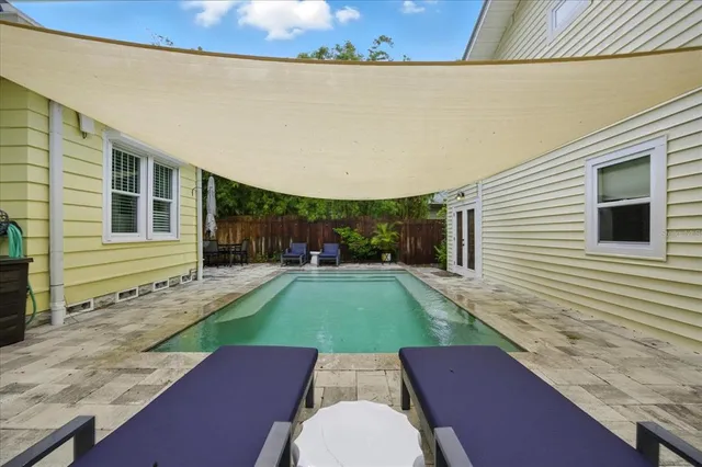 a view of a house with a backyard