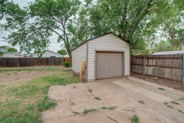 a backyard of a house
