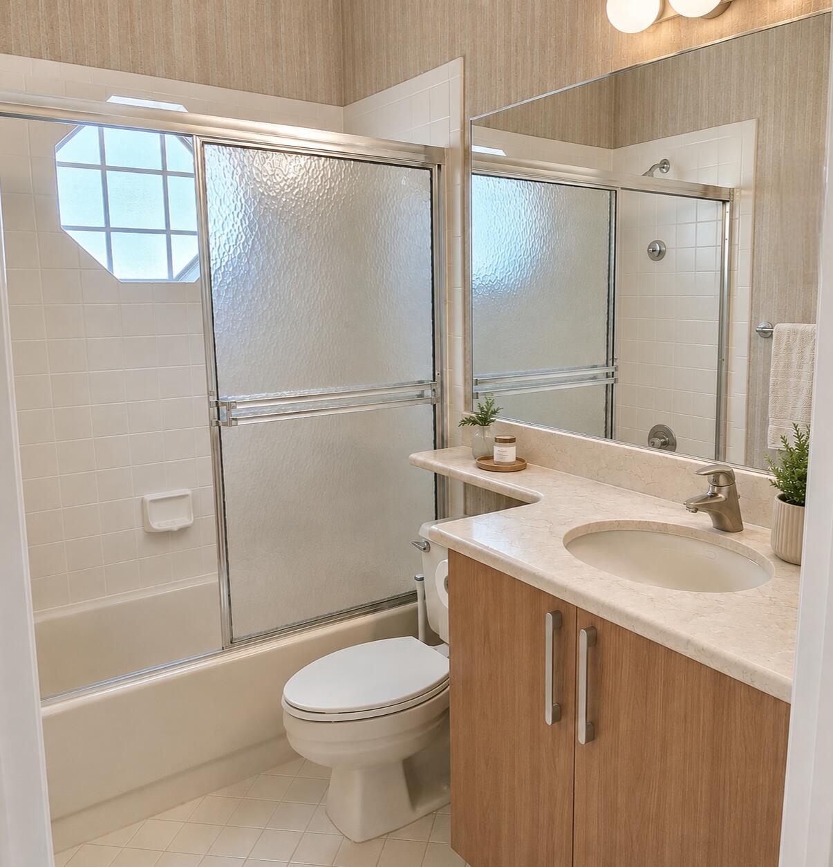 6566 Via Regina, Unit 6566 Boca Raton, FL 33433 - Photo 13 of 17 2nd bathroom tub shower combo