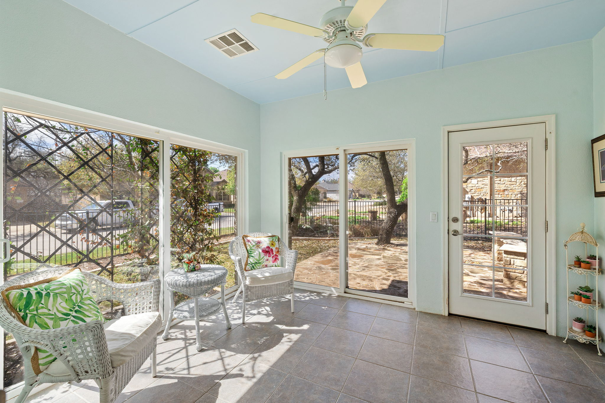 5201 Big Spring Street Georgetown, TX 78633 - Photo 21 of 26 Unfurnished sunroom with a ceiling fan and healthy amount of natural light