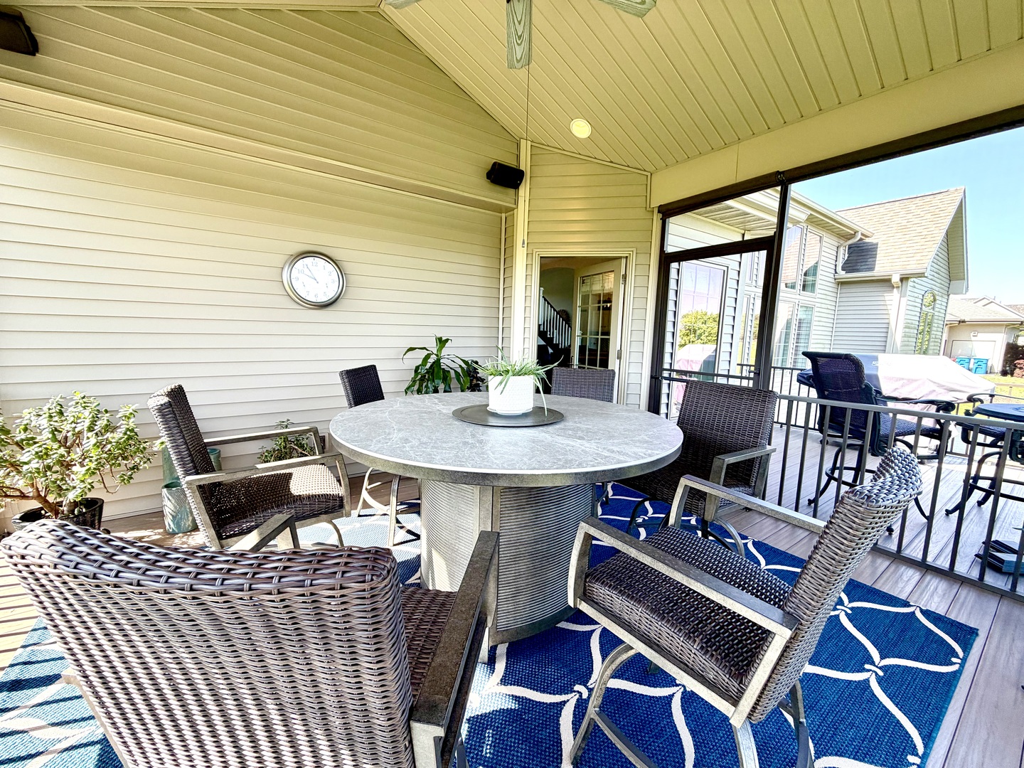 400 Constitution Boulevard Monticello, IL 61856 - Photo 23 of 58 a outdoor dining space with furniture and wooden floor
