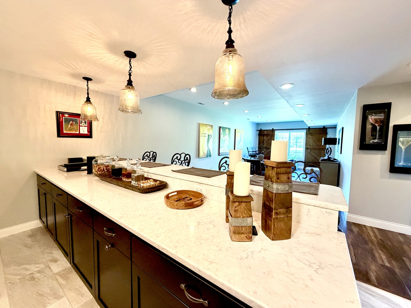 400 Constitution Boulevard Monticello, IL 61856 - Photo 50 of 58 a kitchen with a sink a counter space and living room view