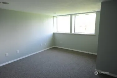an empty room with a window