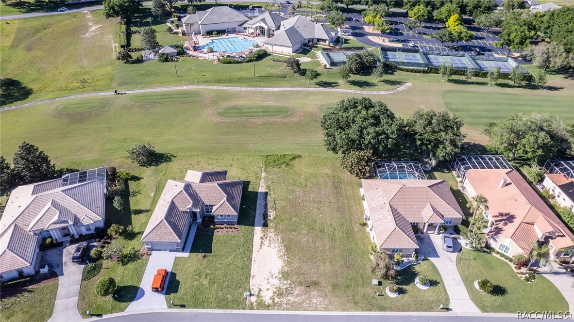 191 West Mickey Mantle Path Hernando, FL 34442 - Photo 3 of 29 an aerial view of house with yard swimming pool and outdoor seating