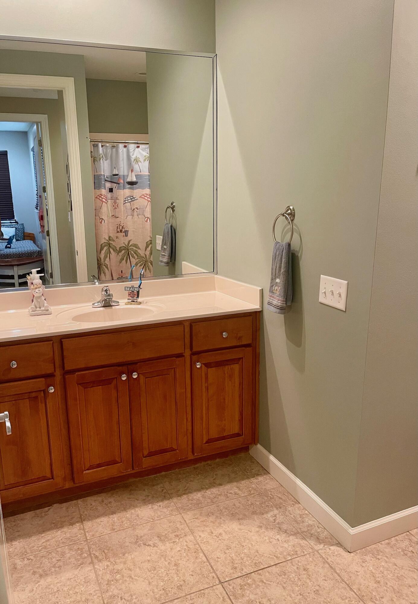 184 South Zander Way Santa Rosa Beach, FL 32459 - Photo 20 of 36 a bathroom with a sink and a mirror
