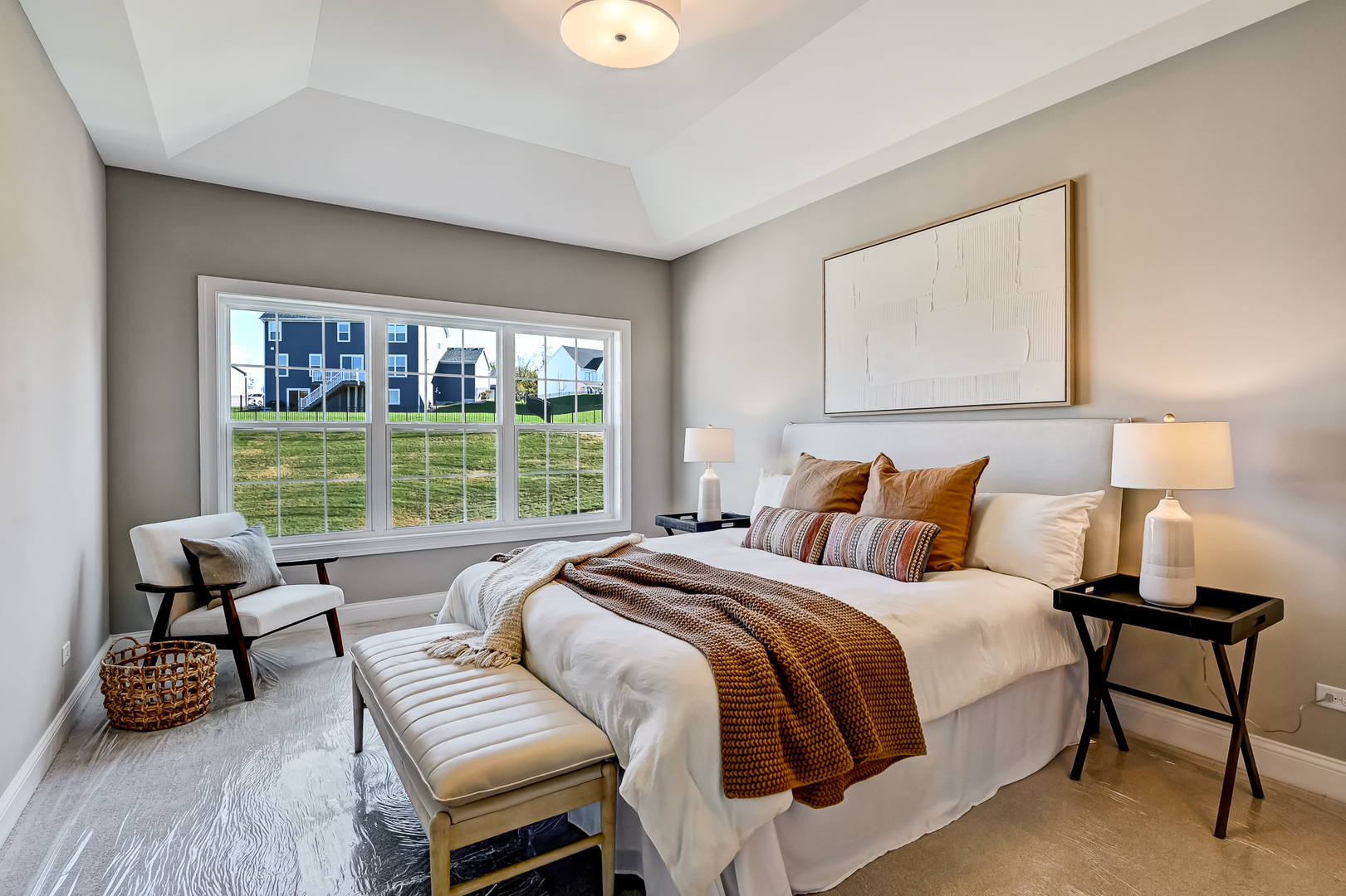 12235 Copper Ridge Drive, Unit 18 Lemont, IL 60439 - Photo 17 of 30 a bed room with a bed and a chair