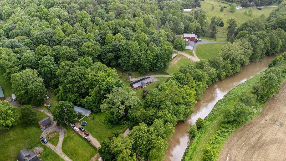 5895 Swartz Mill Road Southeast Sugar Grove, OH 43155 - Photo 12 of 38 Aerial View of RushCreek across the road from home