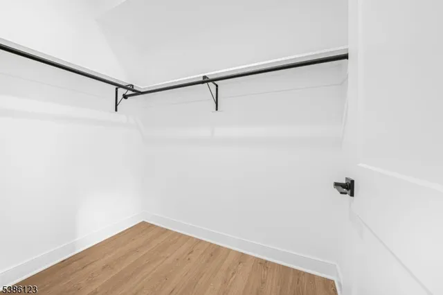 a view of small space with racks on the wall