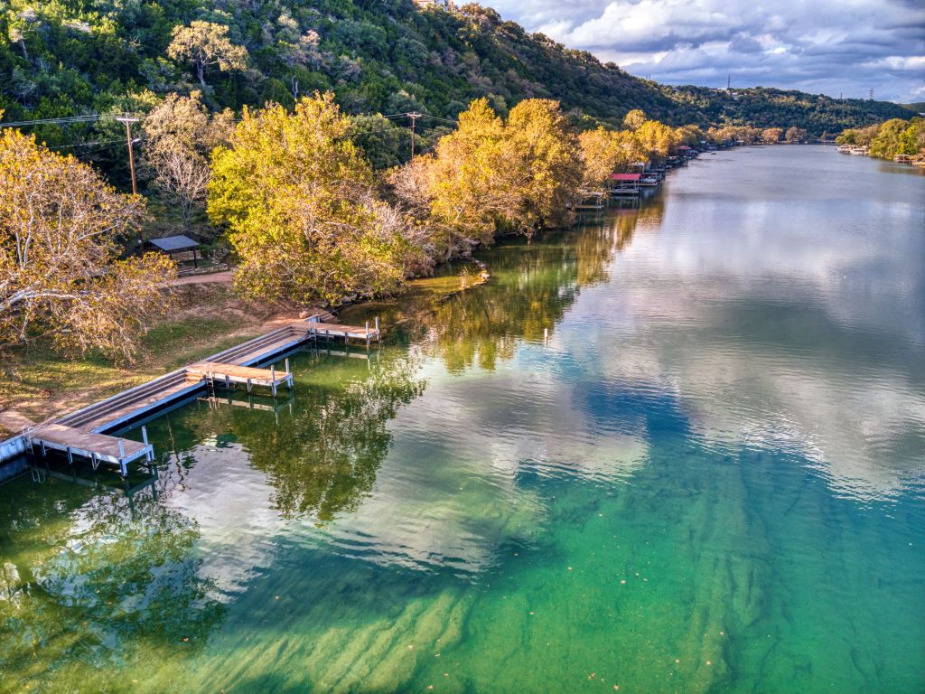 2322 Little Beaver Trail Austin, TX 78734 - Photo 16 of 39 a view of a lake in middle of the house