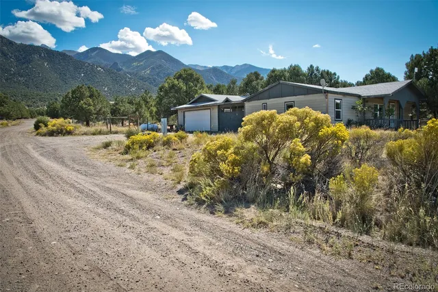 a view of a lake with a mountain in the background
