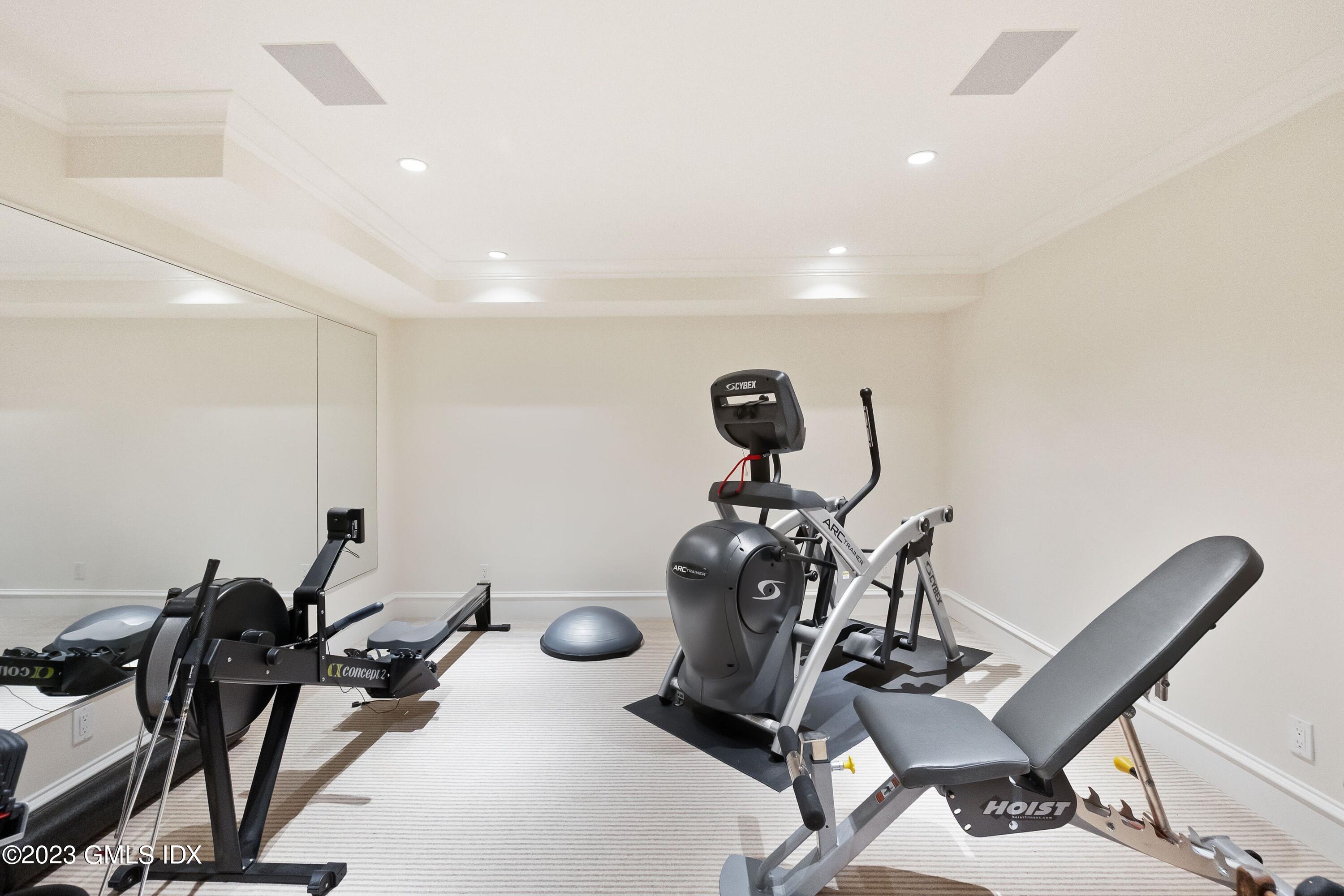 6 Cherry Lane Old Greenwich, CT 06870 - Photo 26 of 31 a view of a room with gym equipment