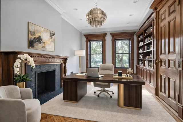 a kitchen with a sink a counter top space and appliances