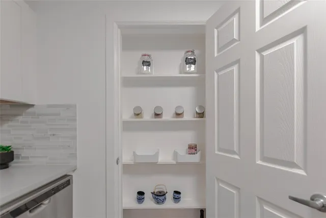 a view of the closet