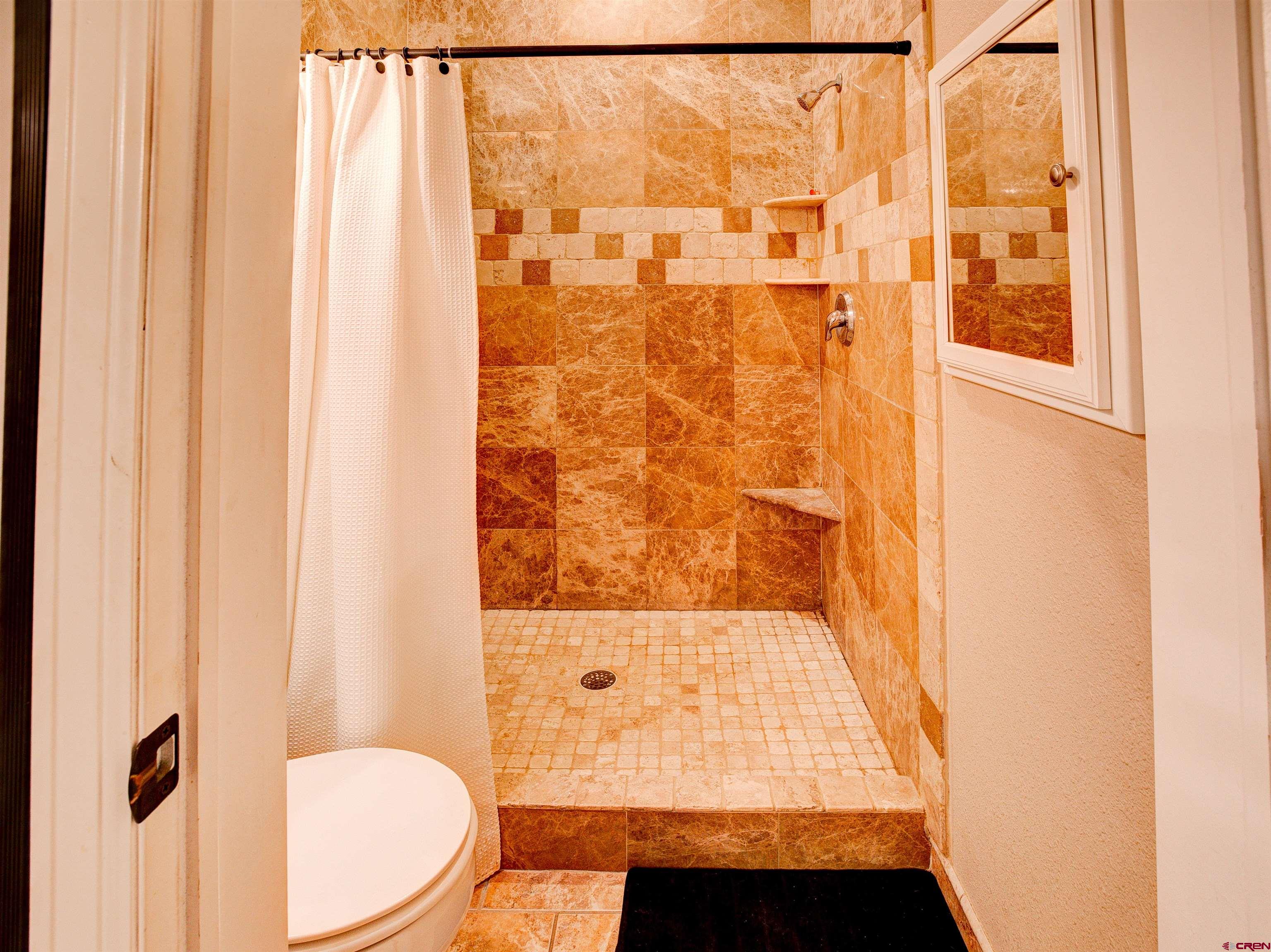 2942 F 1/4 Road Grand Junction, CO 81504 - Photo 18 of 32 a bathroom with a shower curtain