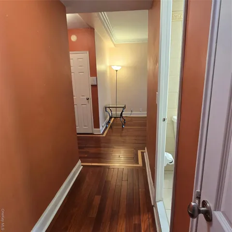 a view of hallway with stairs