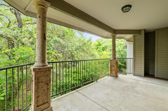 a view of a balcony