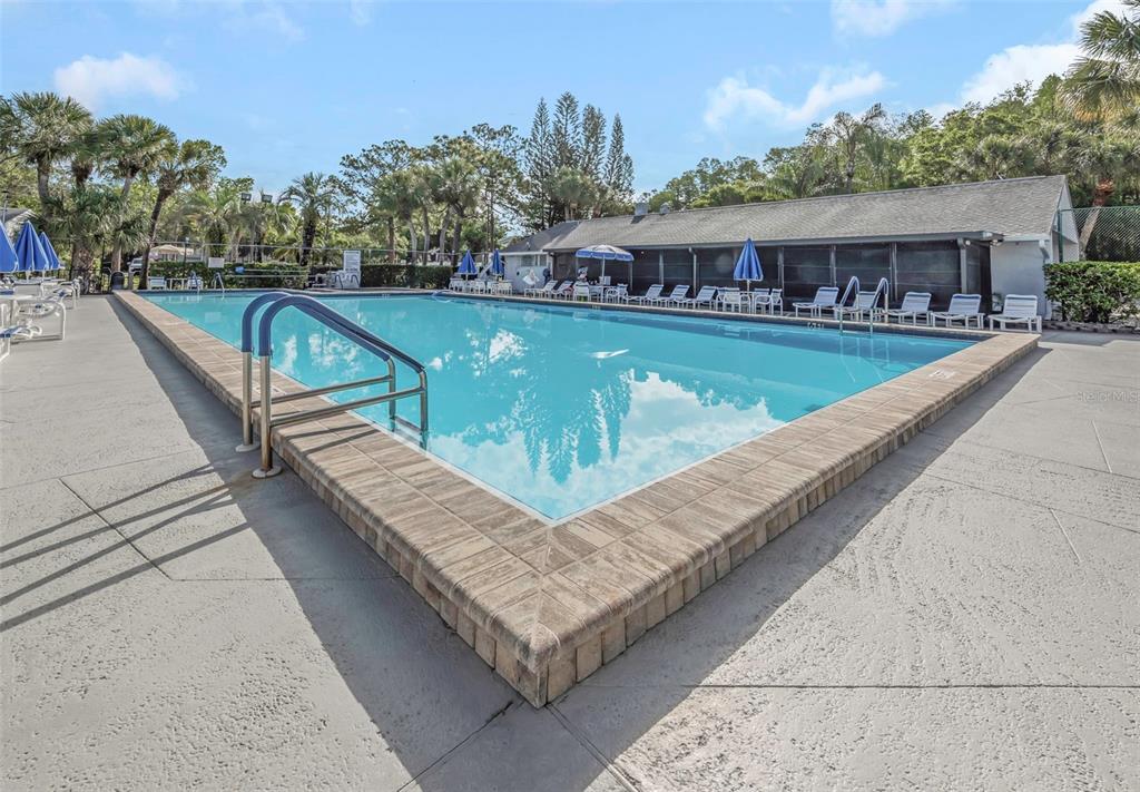 1308 Pine Ridge Circle East, Unit H1 Tarpon Springs, FL 34688 - Photo 46 of 50 a view of a swimming pool with chairs