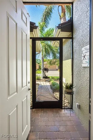 a view of front door