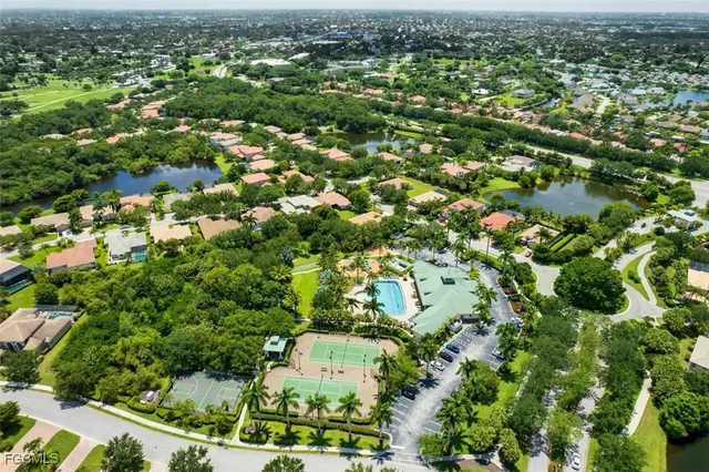 a view of a lake with a city