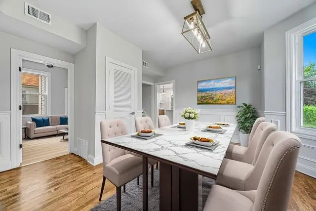 a outdoor space with furniture