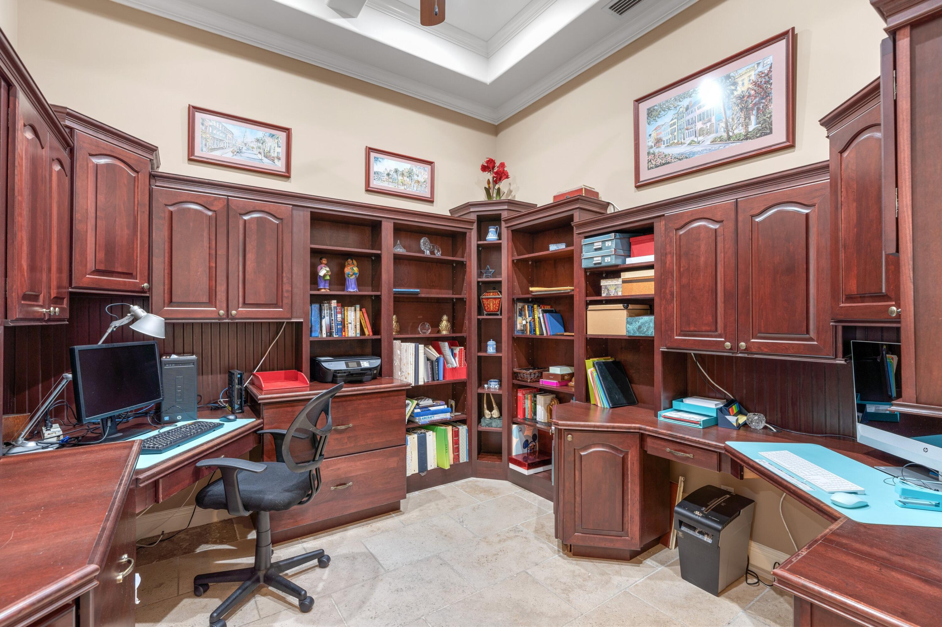 1321 Southwest 16th Street Boca Raton, FL 33486 - Photo 28 of 37 Large Home Office with built-in desks