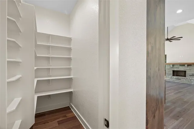 a view of closet area