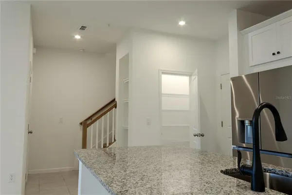 a view of a hallway with a elevator