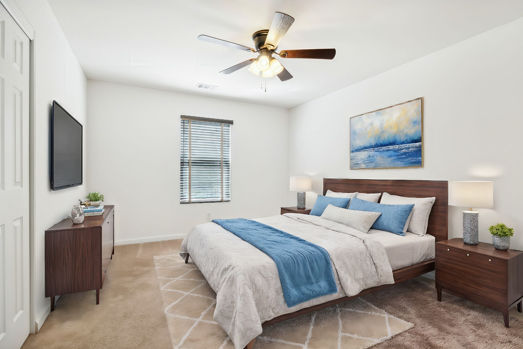 1408 Old Stone Road Lebanon, TN 37087 - Photo 18 of 31 a bedroom with a bed and a flat screen tv