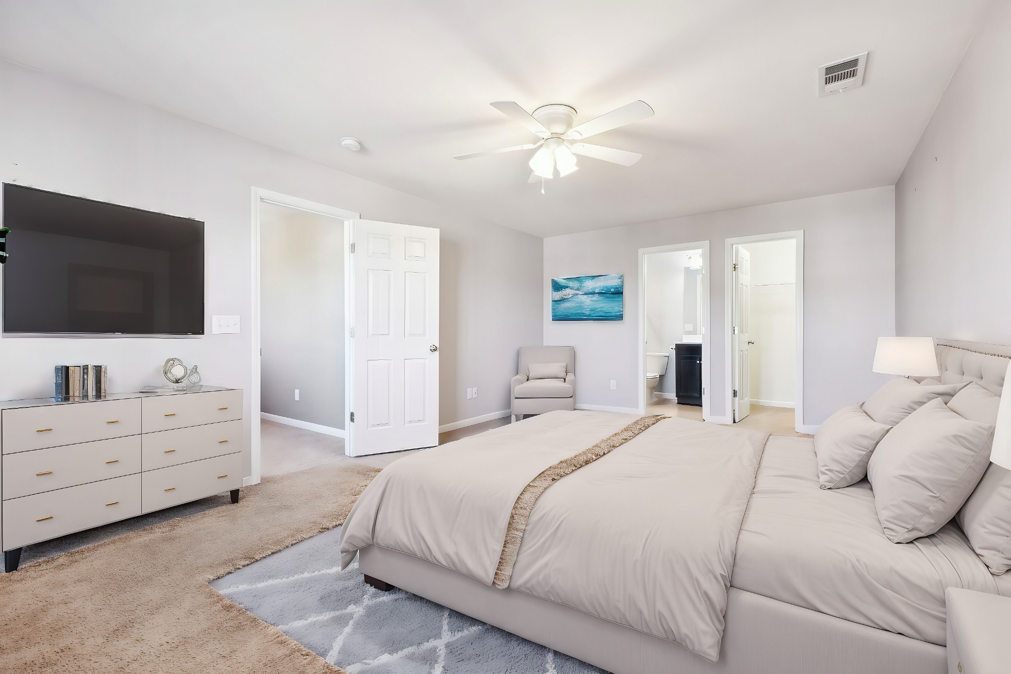 1408 Old Stone Road Lebanon, TN 37087 - Photo 21 of 31 a bedroom with a bed and a flat screen tv
