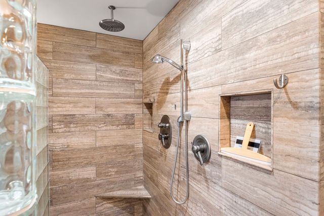 a room with table and chairs