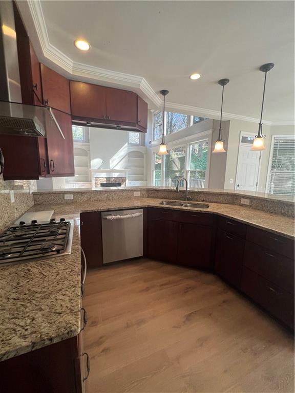5455 Woodrun Lane Alpharetta, GA 30005 - Photo 22 of 71 a kitchen with a sink and stove