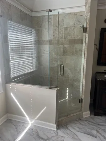 a view of small space with racks on the wall