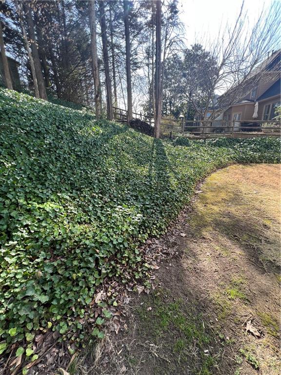 5455 Woodrun Lane Alpharetta, GA 30005 - Photo 65 of 71 a view of a yard with plants and trees