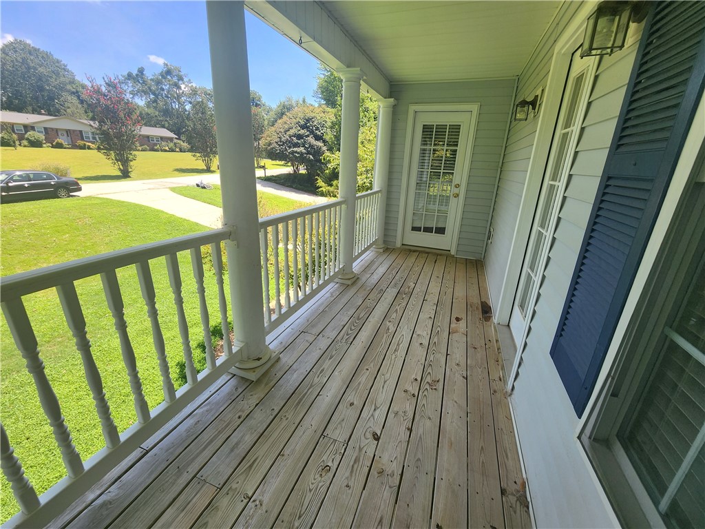 208 Blue Ridge Drive Clemson, SC 29631 - Photo 20 of 28 2nd Level Covered Front Porch off Master Bedroom &